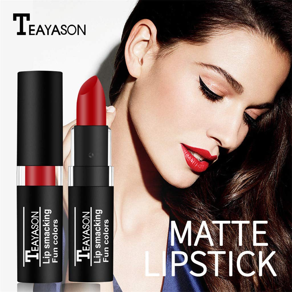 Bold Color Lipstick Matte Velvet Finish Lip Makeup Waterproof Non-Stick Cup Not Sticky Long Lasting Highly Pigmented Lip Gloss
